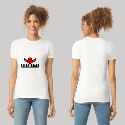Playera Manga Corta Mujer Blanco Personalizable Logo