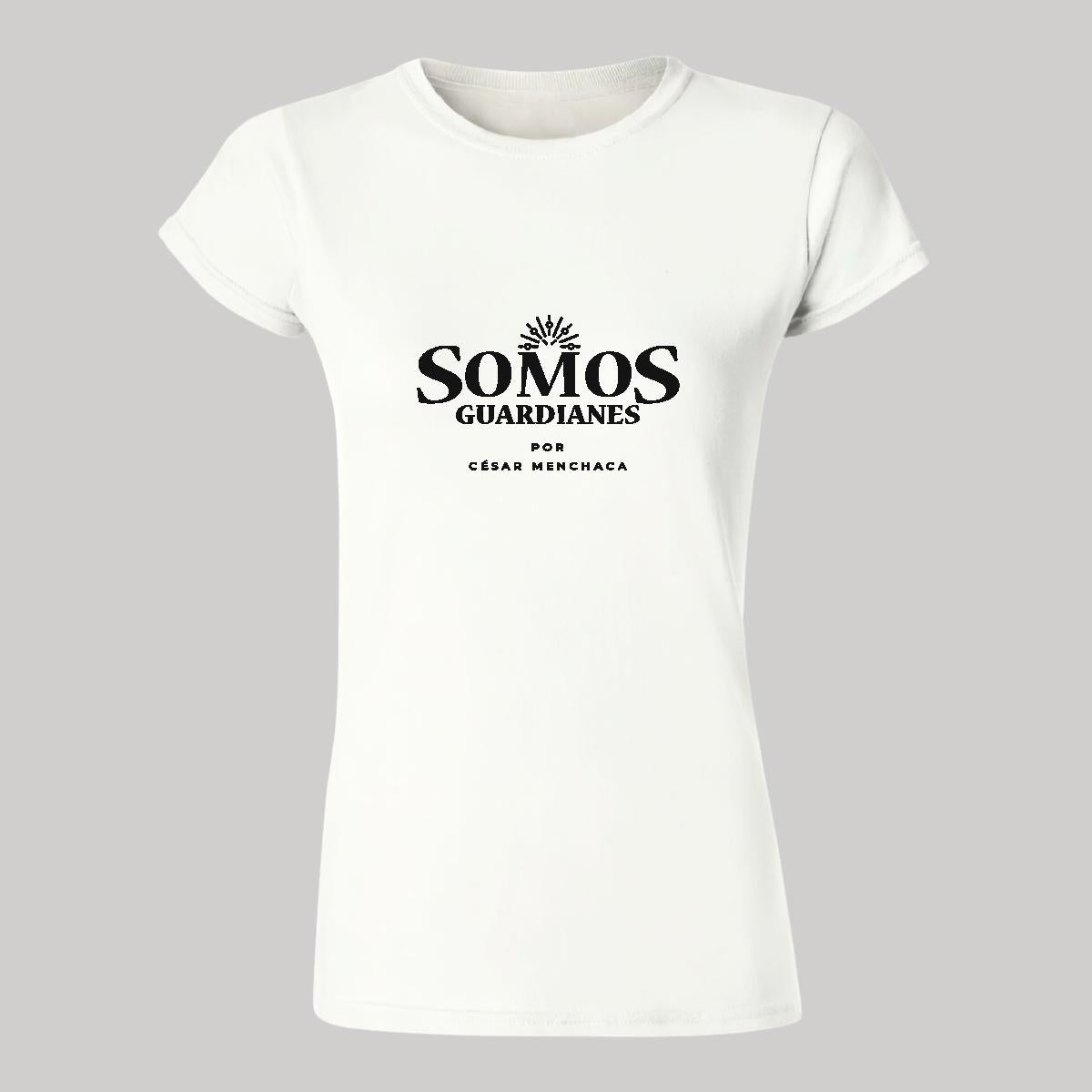 Playera Manga Corta Mujer Blanco Personalizable Logo