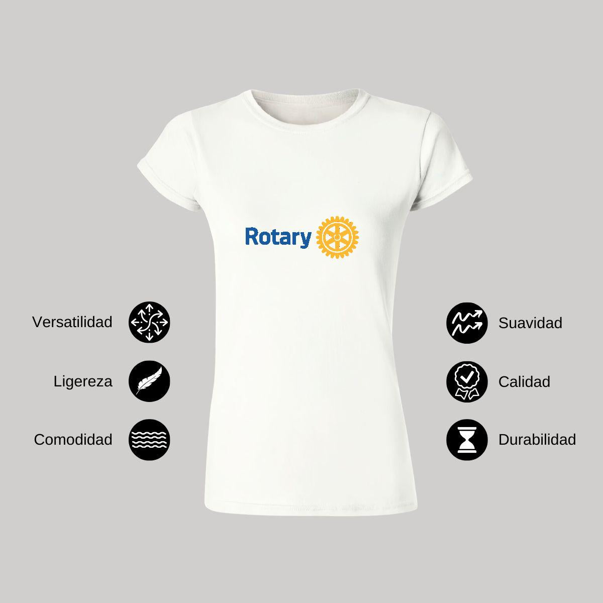 Playera Manga Corta Mujer Blanco Personalizable Logo