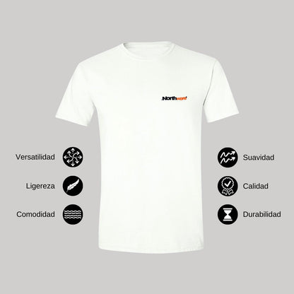 Playera Manga Corta Hombre Blanco Personalizable Escudo