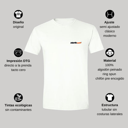 Playera Manga Corta Hombre Blanco Personalizable Escudo