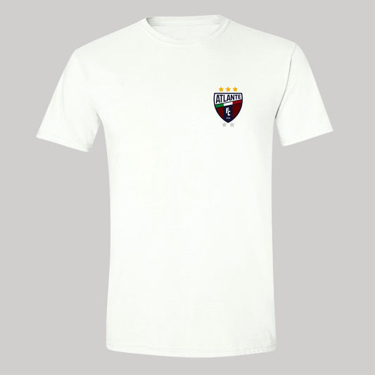 Playera Manga Corta Hombre Blanco Personalizable Escudo