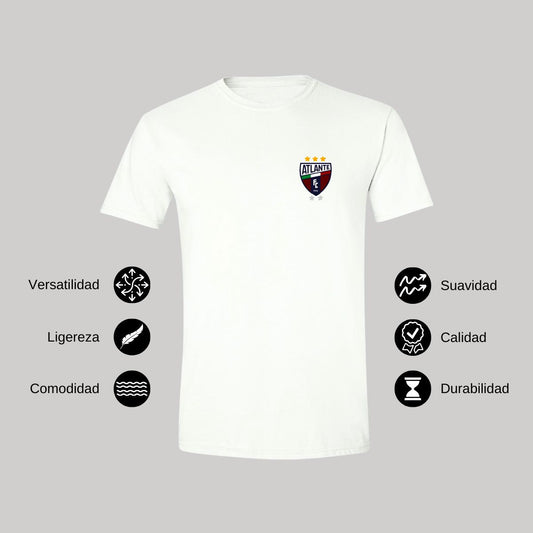 Playera Manga Corta Hombre Blanco Personalizable Escudo