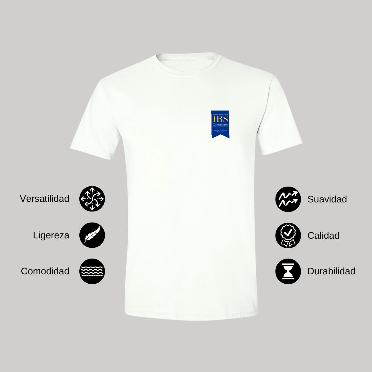 Playera Manga Corta Hombre Blanco Personalizable Escudo