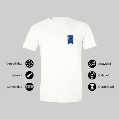 Playera Manga Corta Hombre Blanco Personalizable Escudo