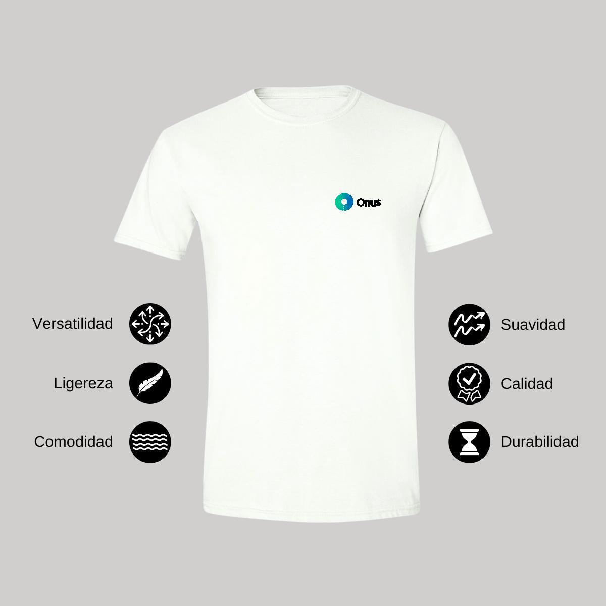 Playera Manga Corta Hombre Blanco Personalizable Escudo