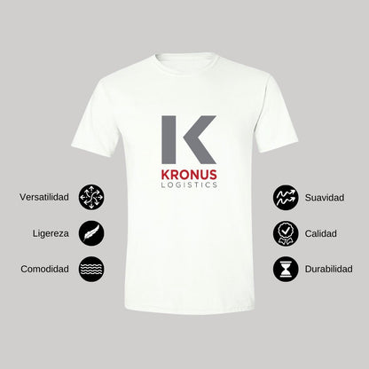 Playera Manga Corta Hombre Blanco Personalizable Logo