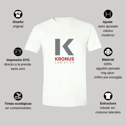 Playera Manga Corta Hombre Blanco Personalizable Logo