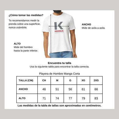 Playera Manga Corta Hombre Blanco Personalizable Logo