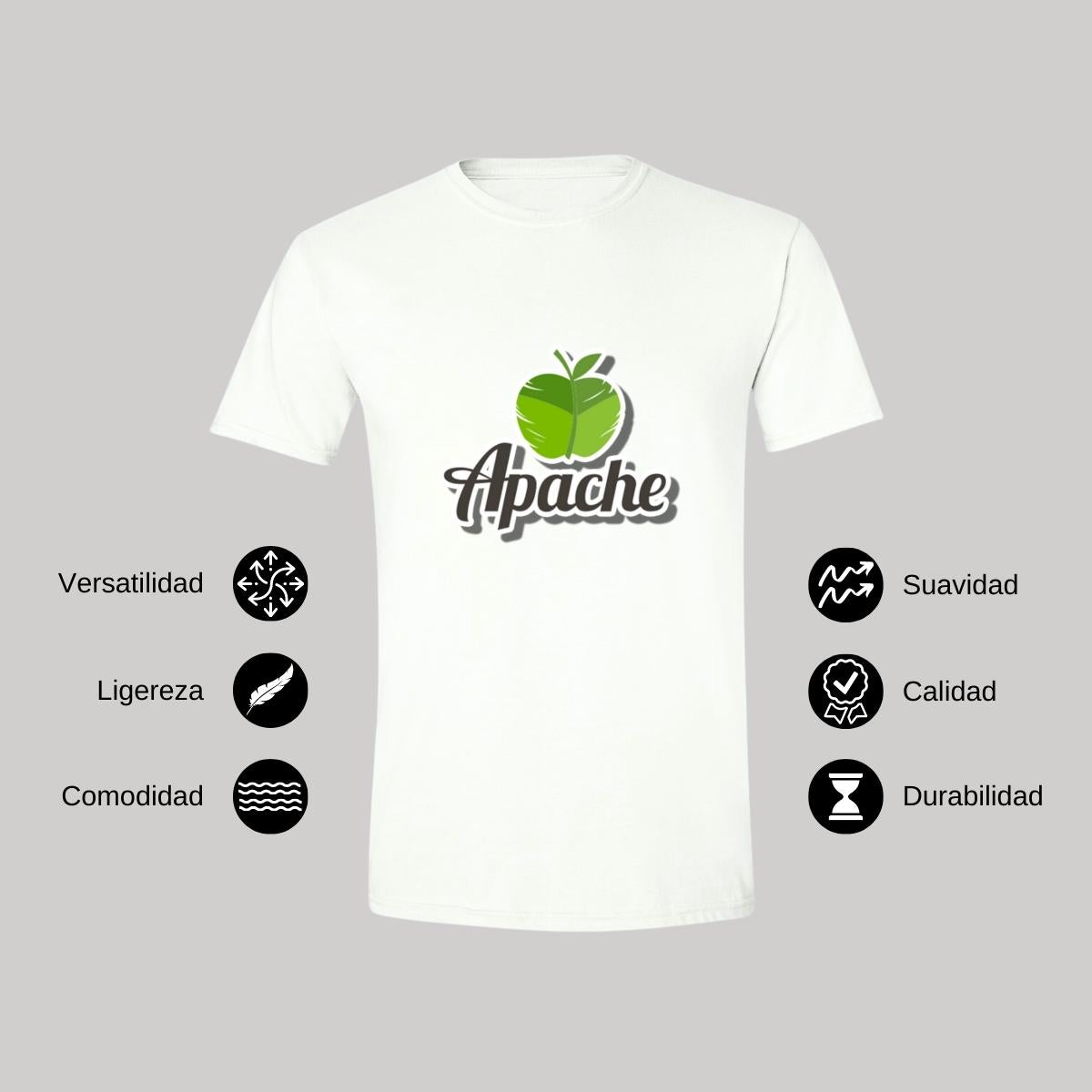 Playera Manga Corta Hombre Blanco Personalizable Logo