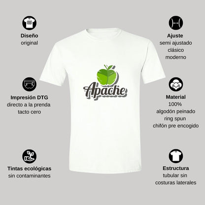 Playera Manga Corta Hombre Blanco Personalizable Logo