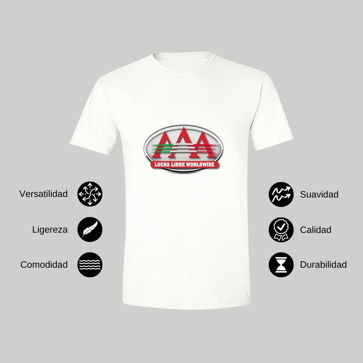 Playera Manga Corta Hombre Blanco Personalizable Logo