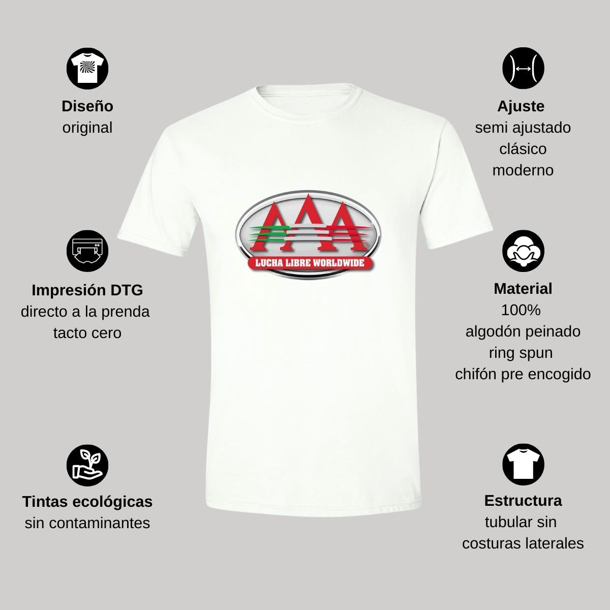 Playera Manga Corta Hombre Blanco Personalizable Logo