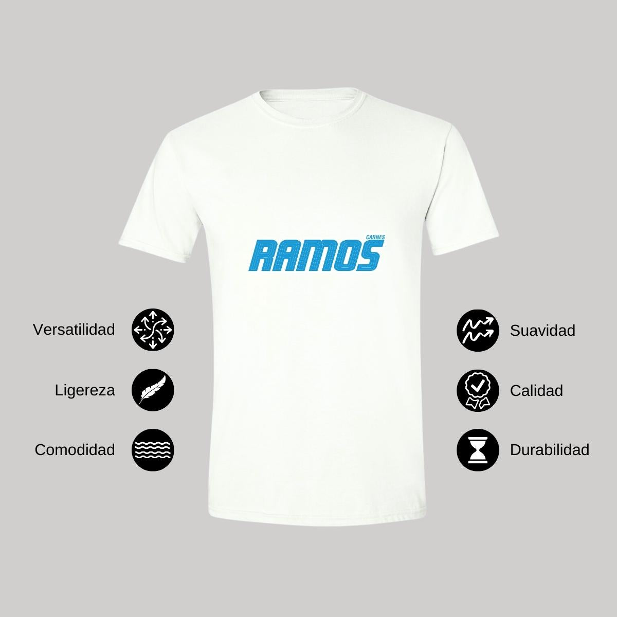 Playera Manga Corta Hombre Blanco Personalizable Logo