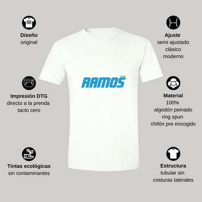 Playera Manga Corta Hombre Blanco Personalizable Logo