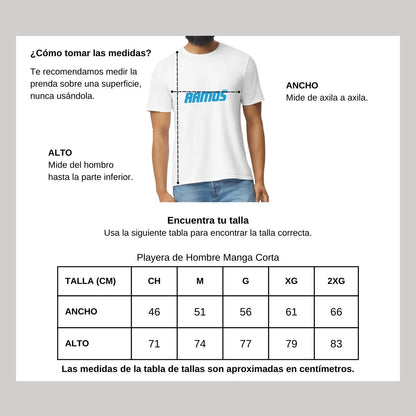 Playera Manga Corta Hombre Blanco Personalizable Logo