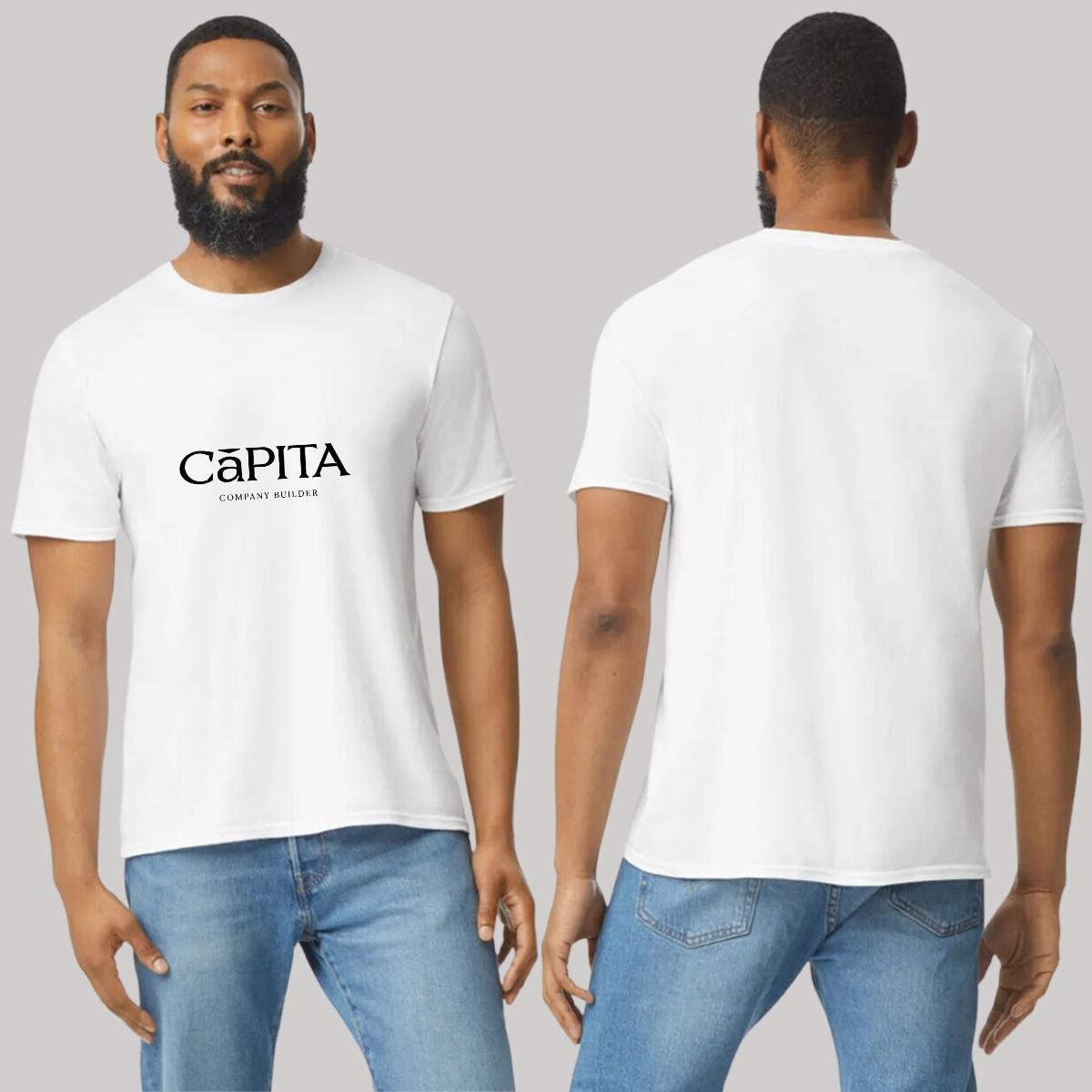 Playera Manga Corta Hombre Blanco Personalizable Logo