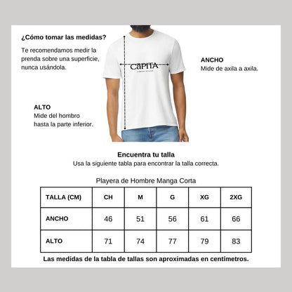 Playera Manga Corta Hombre Blanco Personalizable Logo