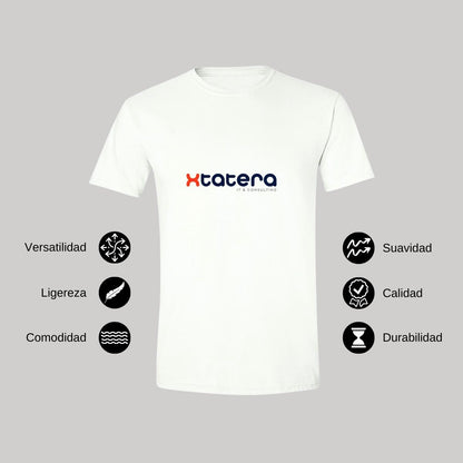 Playera Manga Corta Hombre Blanco Personalizable Logo