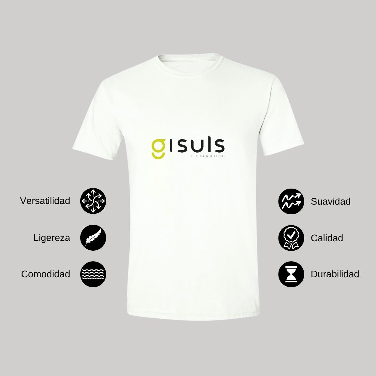 Playera Manga Corta Hombre Blanco Personalizable Logo