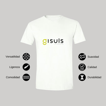 Playera Manga Corta Hombre Blanco Personalizable Logo