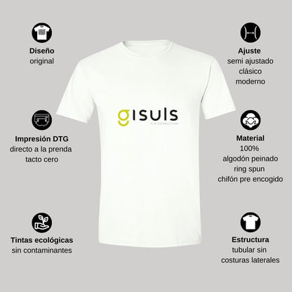 Playera Manga Corta Hombre Blanco Personalizable Logo