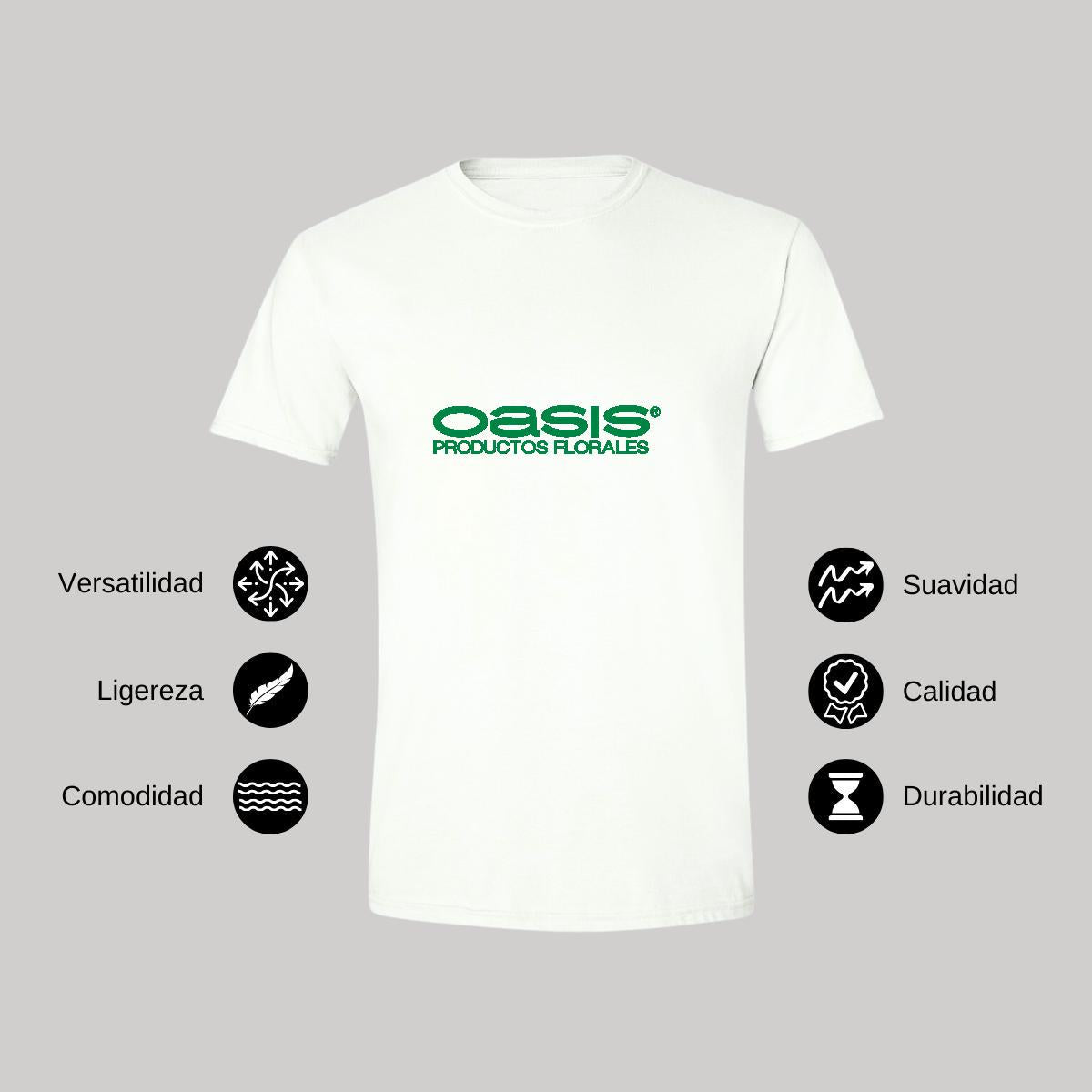 Playera Manga Corta Hombre Blanco Personalizable Logo