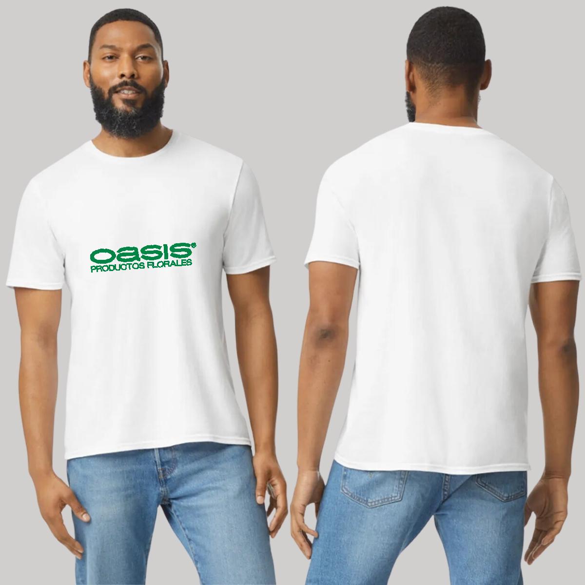 Playera Manga Corta Hombre Blanco Personalizable Logo