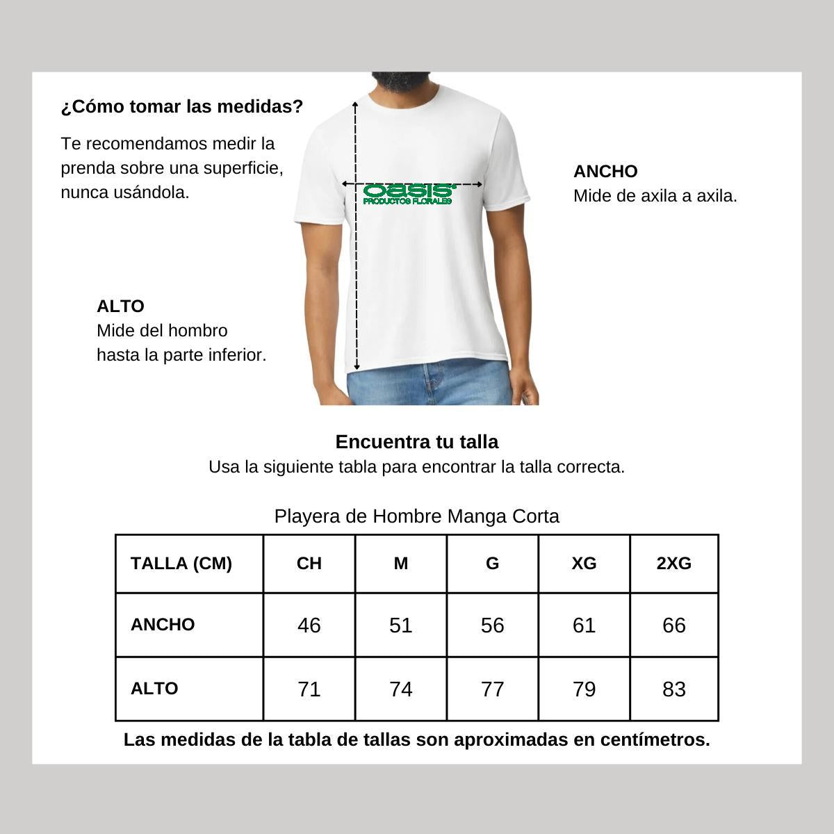 Playera Manga Corta Hombre Blanco Personalizable Logo