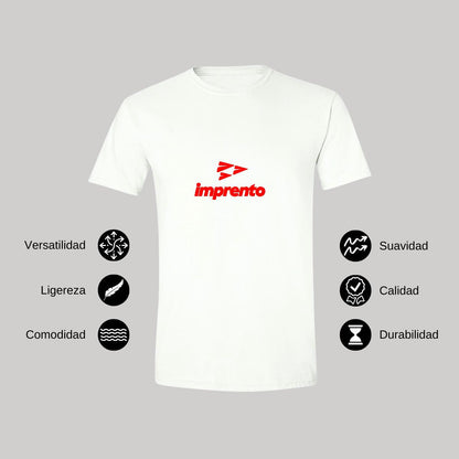 Playera Manga Corta Hombre Blanco Personalizable Logo