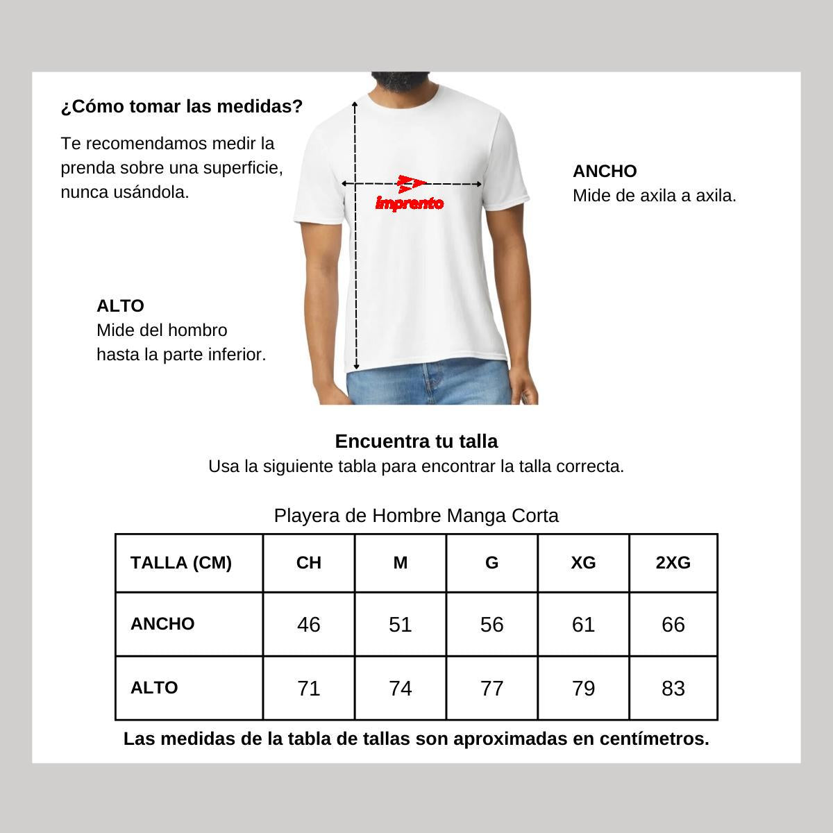 Playera Manga Corta Hombre Blanco Personalizable Logo