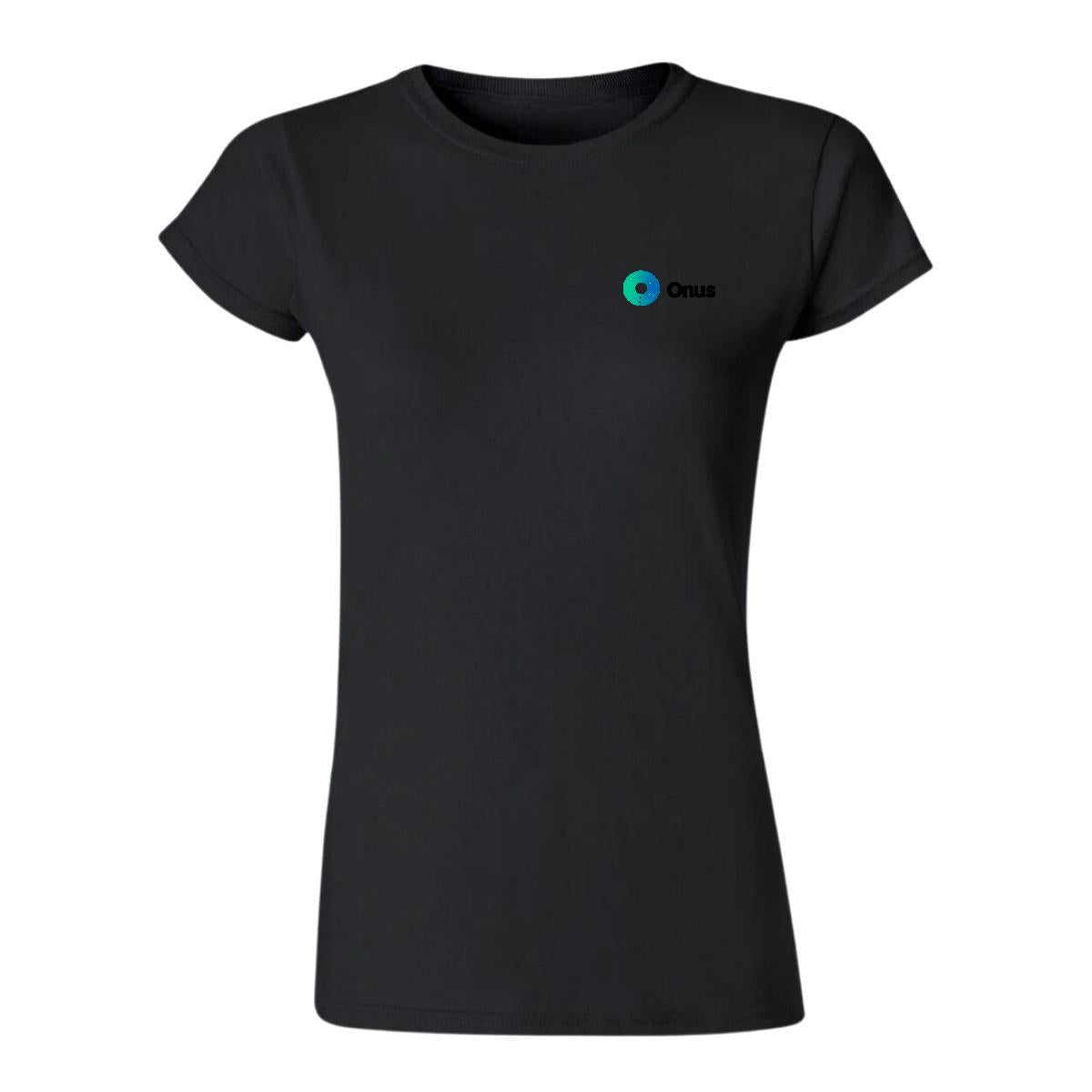 Playera Manga Corta Mujer Negro Personalizable Escudo