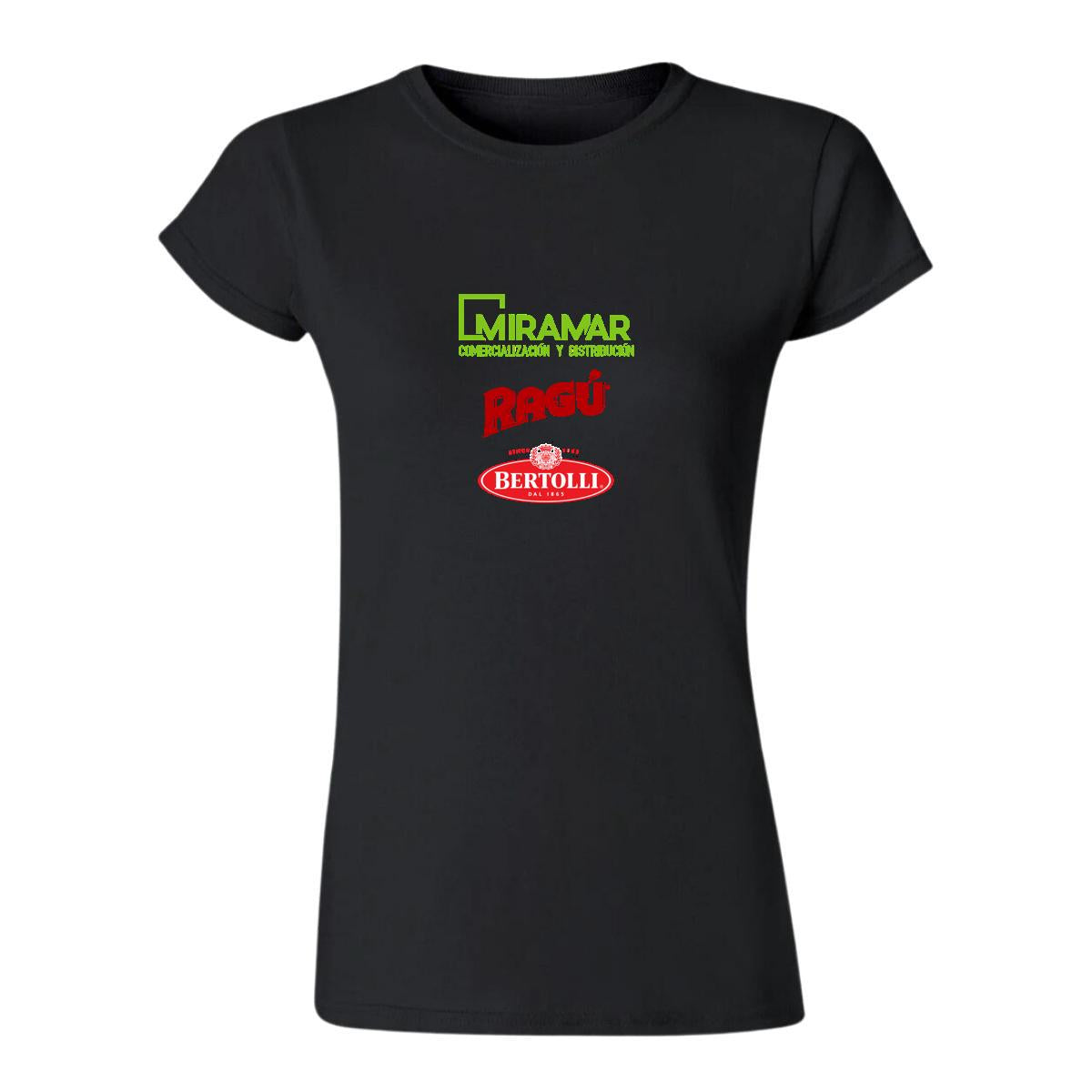 Playera Manga Corta Mujer Negro Personalizable Logo
