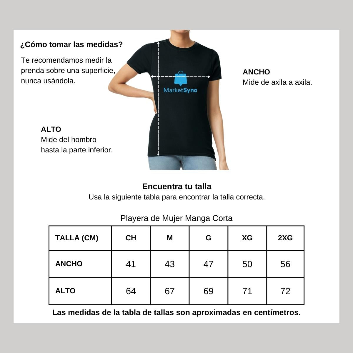 Playera Manga Corta Mujer Negro Personalizable Logo
