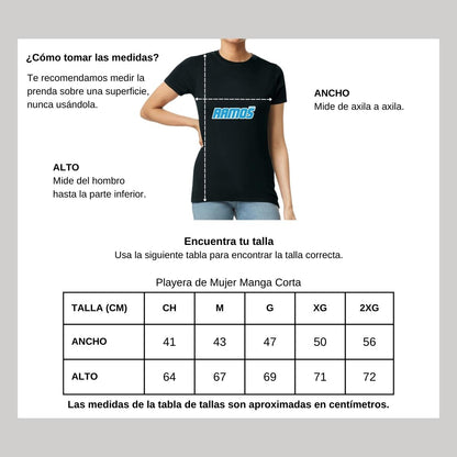Playera Manga Corta Mujer Negro Personalizable Logo