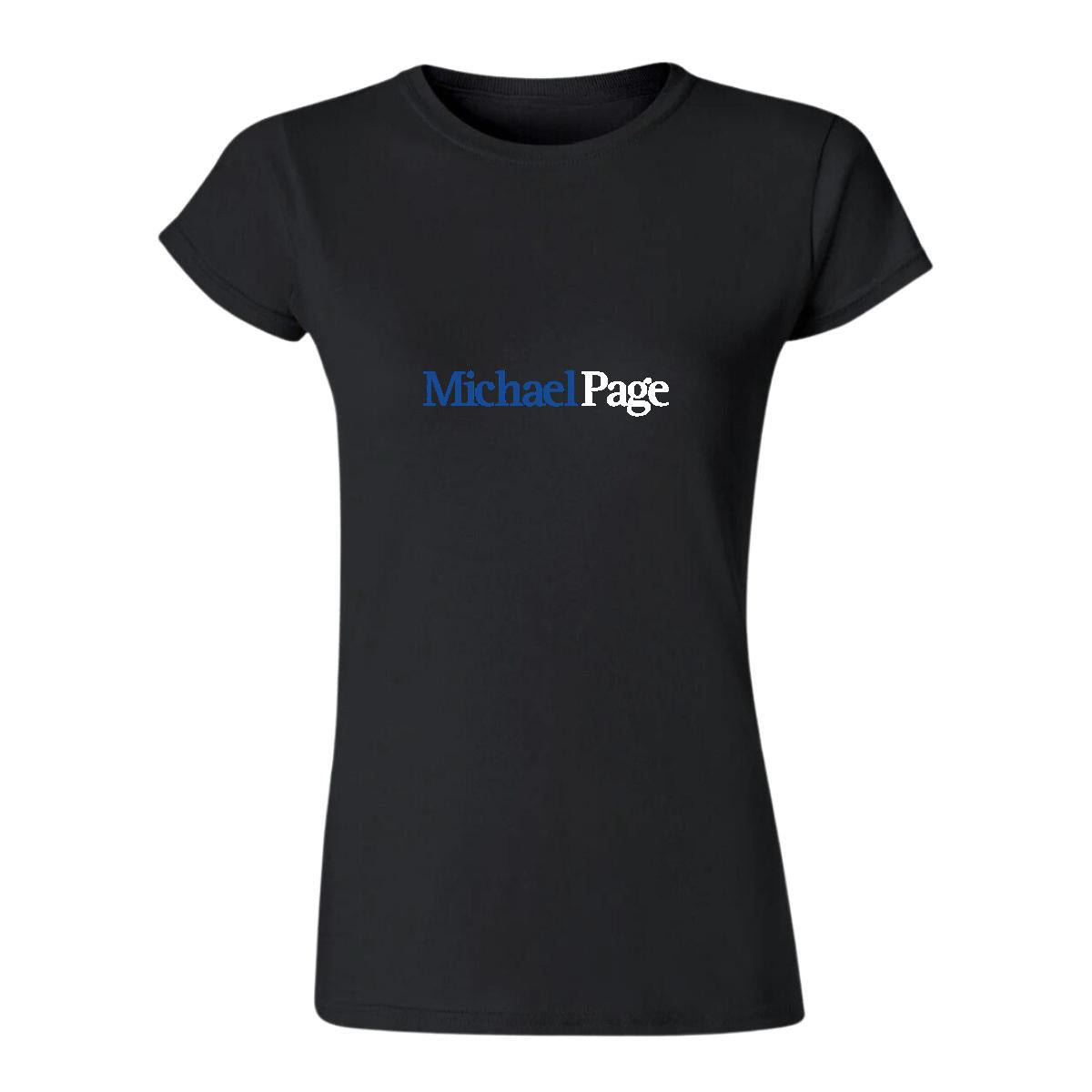 Playera Manga Corta Mujer Negro Personalizable Logo