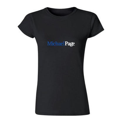 Playera Manga Corta Mujer Negro Personalizable Logo