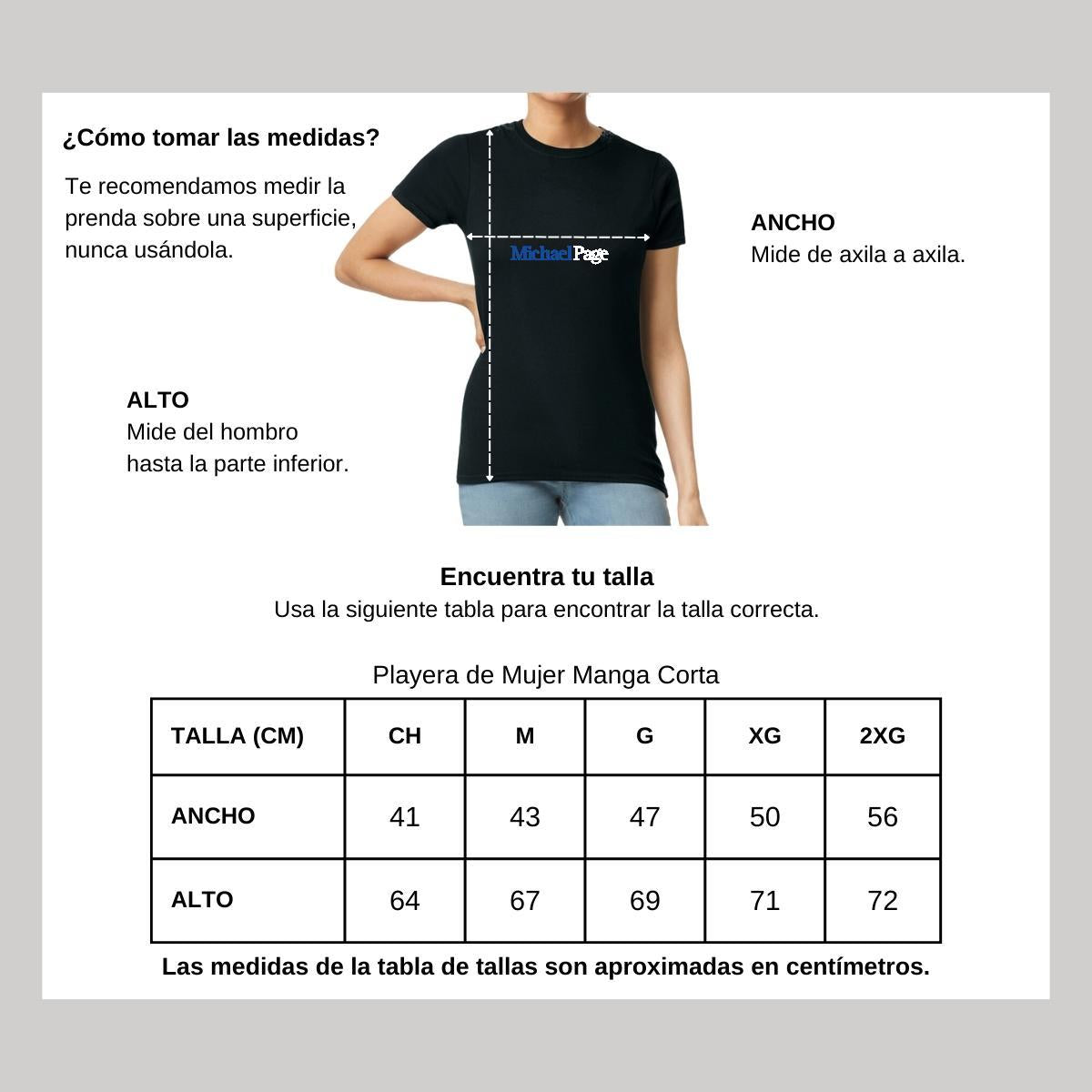 Playera Manga Corta Mujer Negro Personalizable Logo
