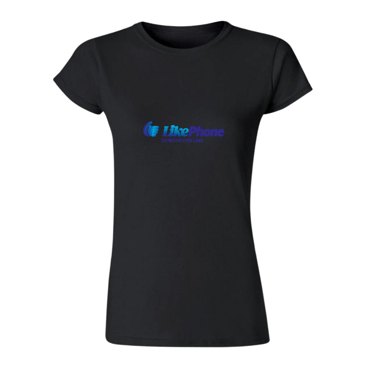 Playera Manga Corta Mujer Negro Personalizable Logo