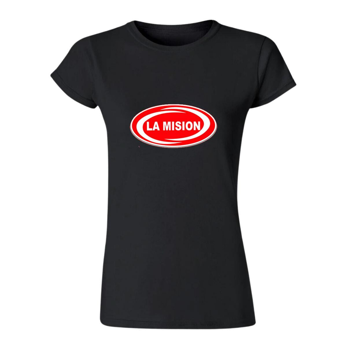 Playera Manga Corta Mujer Negro Personalizable Logo