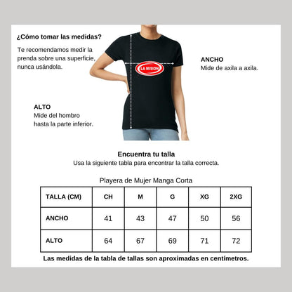 Playera Manga Corta Mujer Negro Personalizable Logo