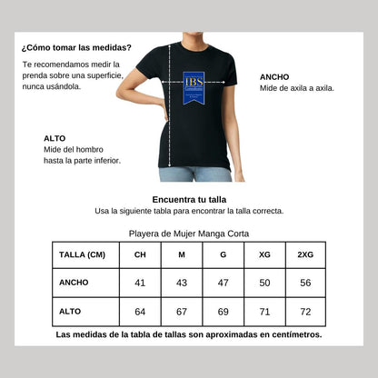 Playera Manga Corta Mujer Negro Personalizable Logo