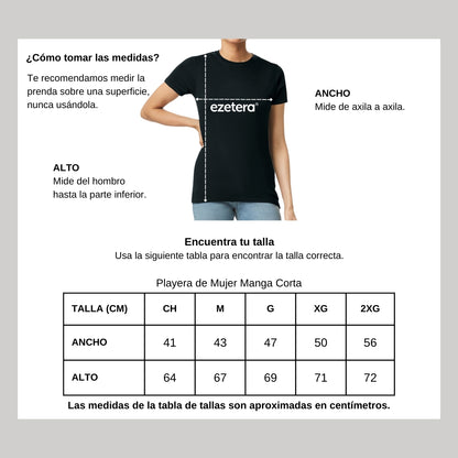 Playera Manga Corta Mujer Negro Personalizable Logo