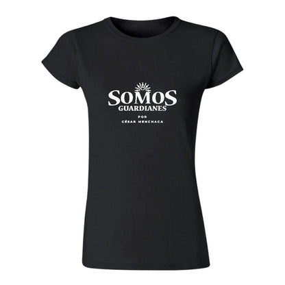 Playera Manga Corta Mujer Negro Personalizable Logo
