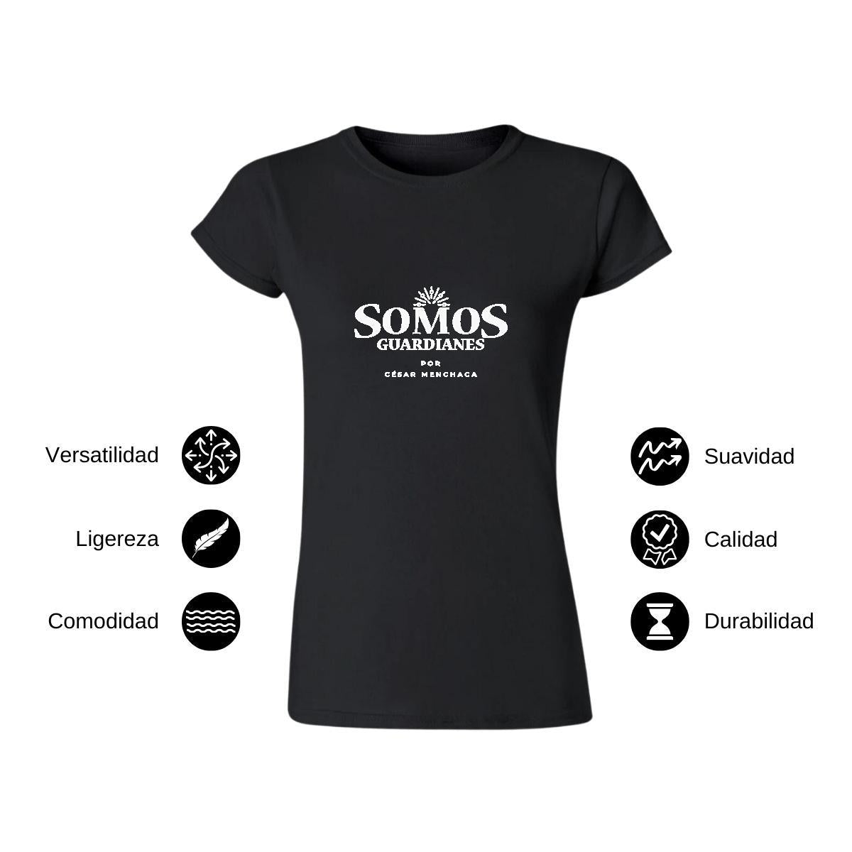 Playera Manga Corta Mujer Negro Personalizable Logo
