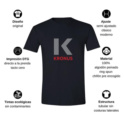 Playera Manga Corta Hombre Negro Personalizable Logo