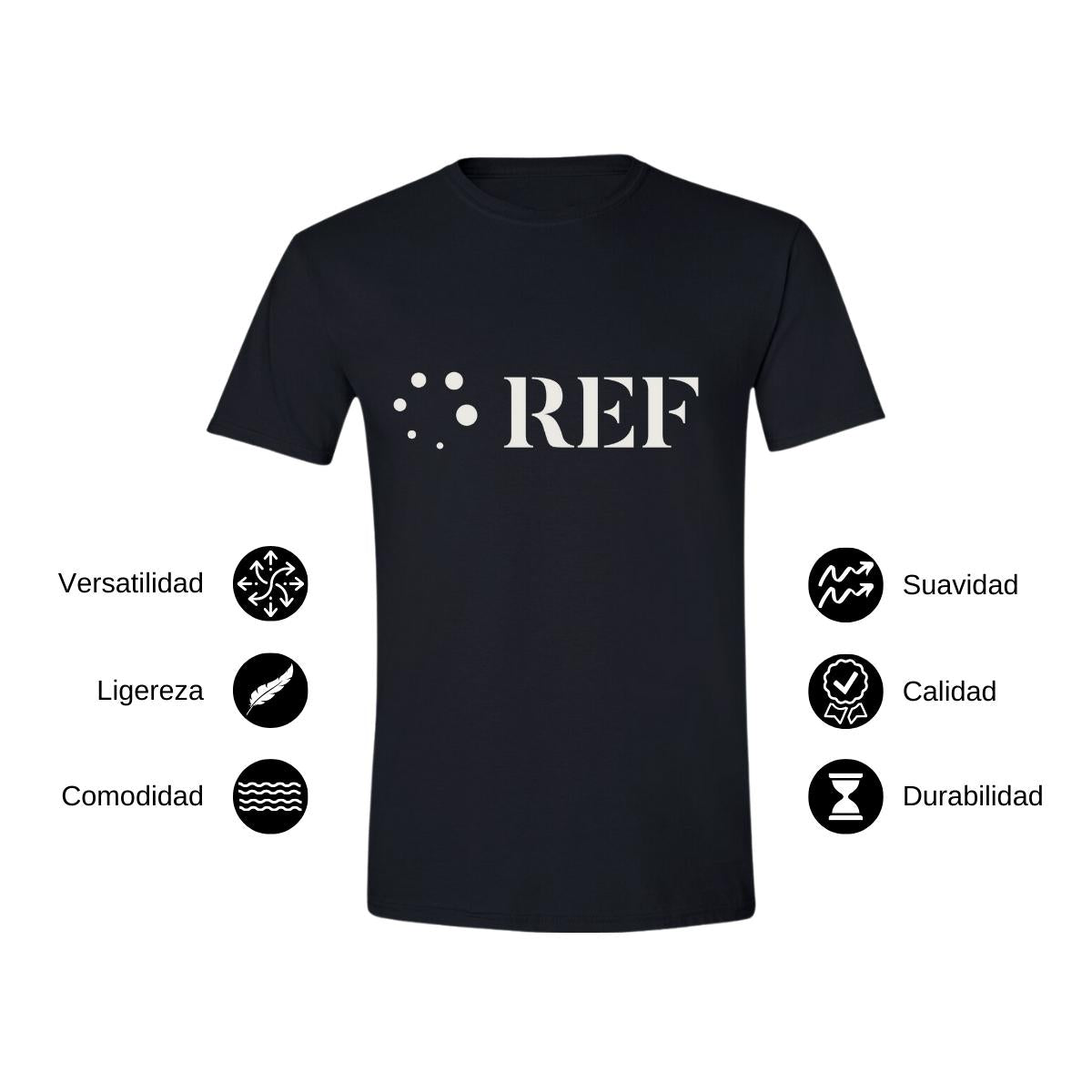 Playera Manga Corta Hombre Negro Personalizable Logo