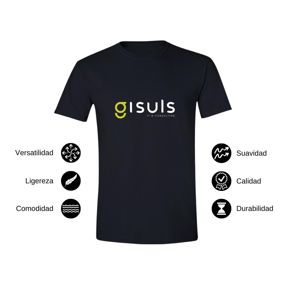 Playera Manga Corta Hombre Negro Personalizable Logo