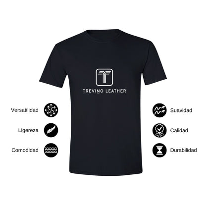 Playera Manga Corta Hombre Negro Personalizable Logo