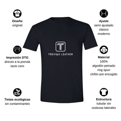 Playera Manga Corta Hombre Negro Personalizable Logo